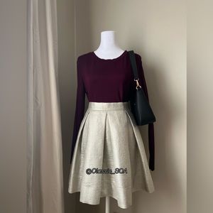 Robert rodriquez silver metalic skirt